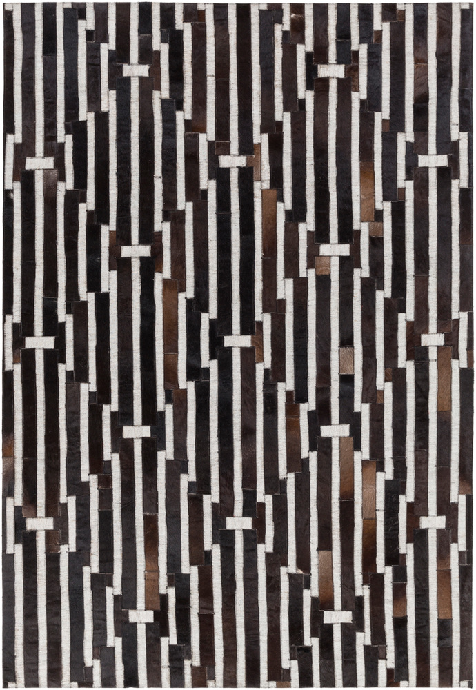 MOD1017-810 Medora Area Rug - Black, Dark Brown & Ivory - 8 x 10 ft.