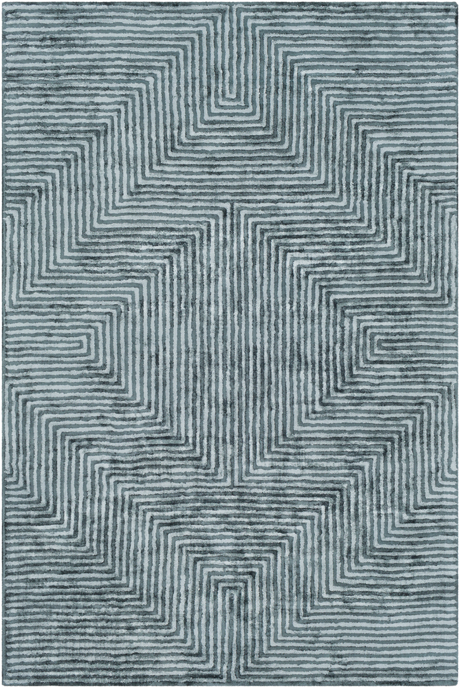 QTZ5030-46 Quartz Area Rug - Sage, Black - 4 x 6 ft.