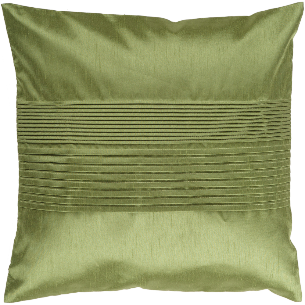 HH013-2222 Solid Pleated Pillow Cover - Dark Green - 22 x 22 x 0.25 in.