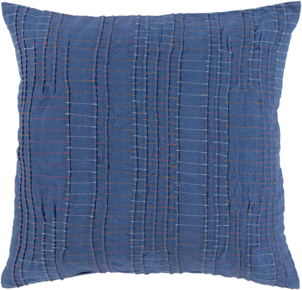 Surya Keaton Poly Fill 22" Square Pillow in Blue