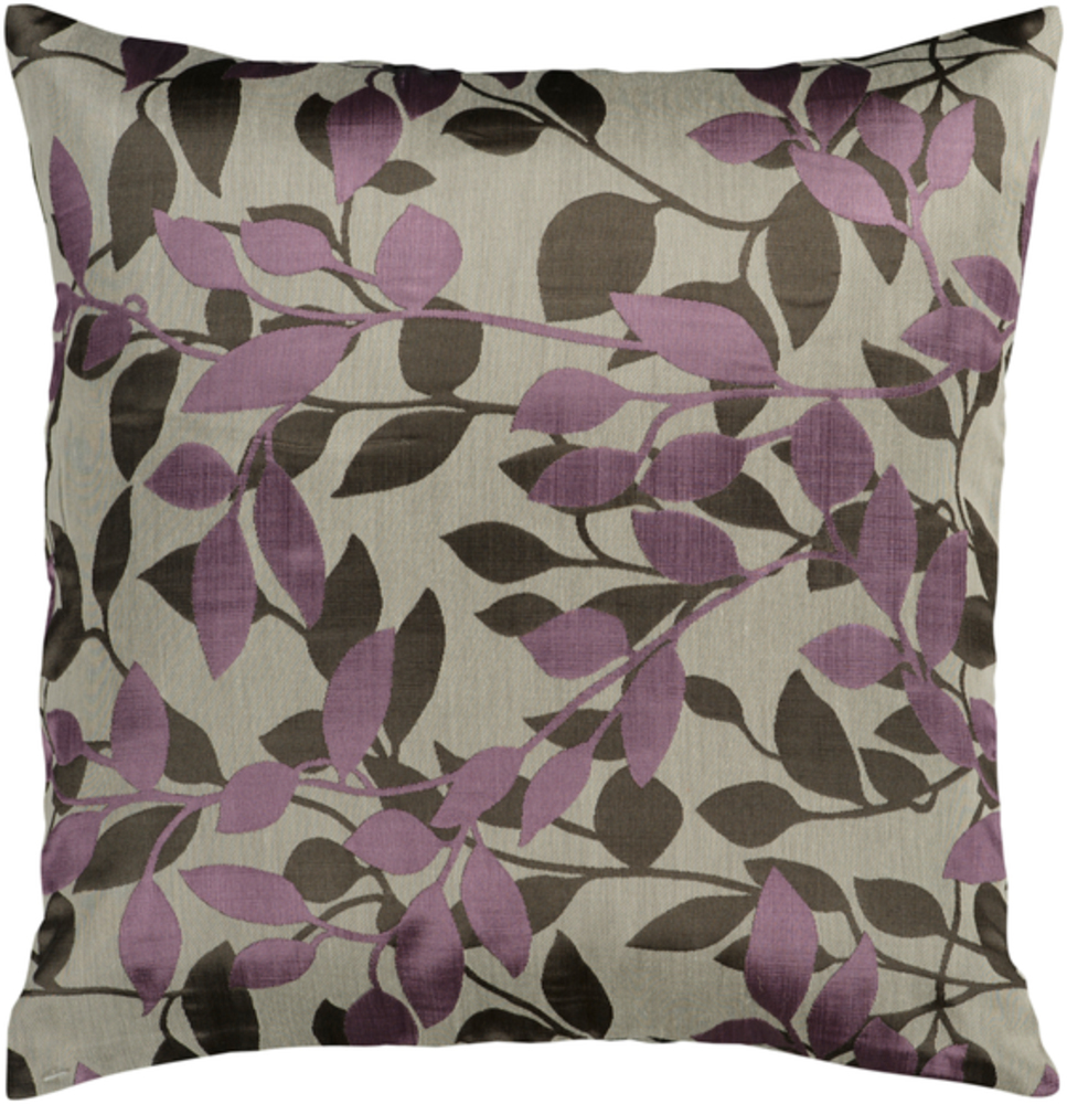 Picture of Surya HH062-2222 Wind Chime Pillow Cover - Taupe&#44; Bright Purple & Black - 22 x 22 x 0.25 in.