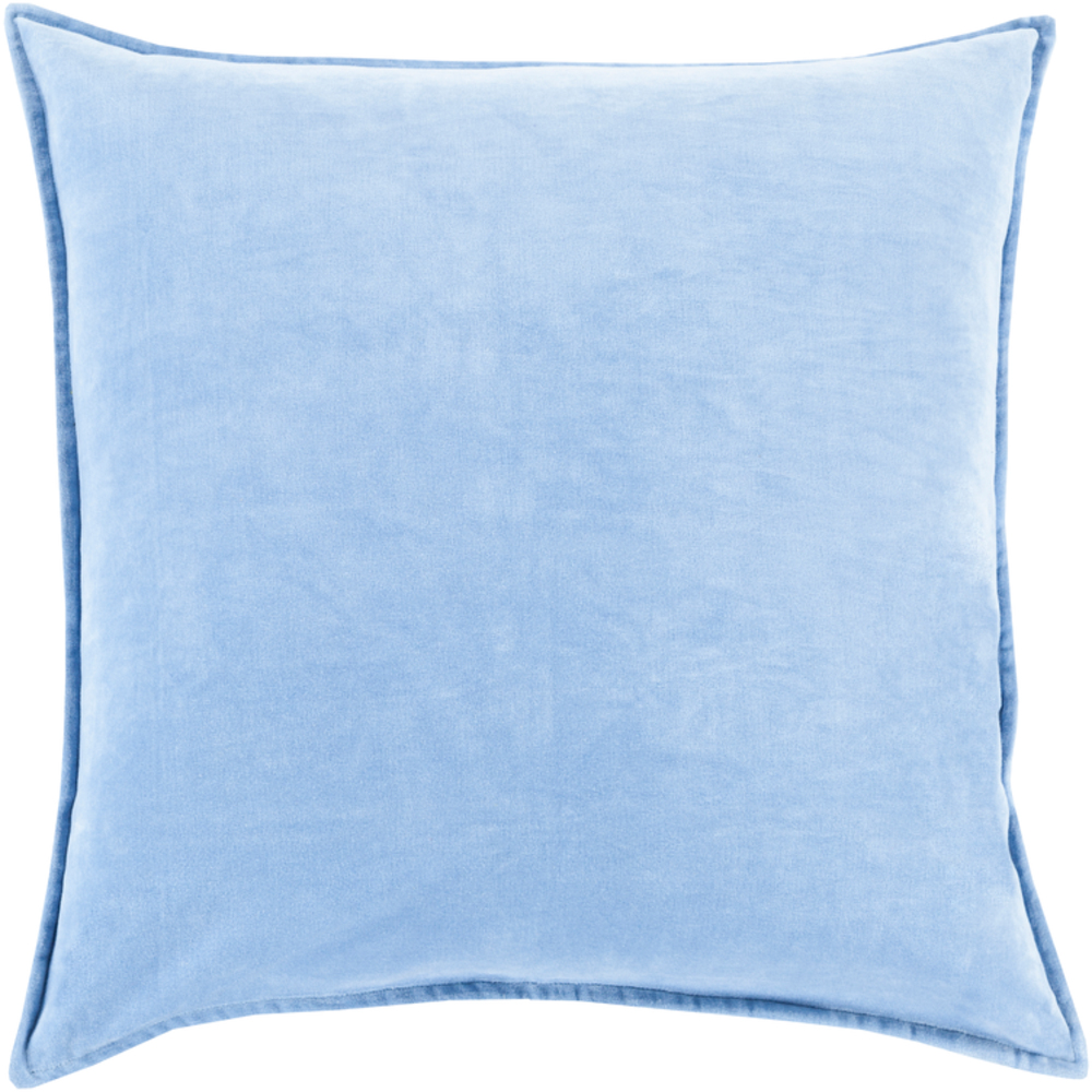 CV015-2020 Cotton Velvet Pillow Cover - Bright Blue - 20 x 20 x 0.25 in -  Livabliss