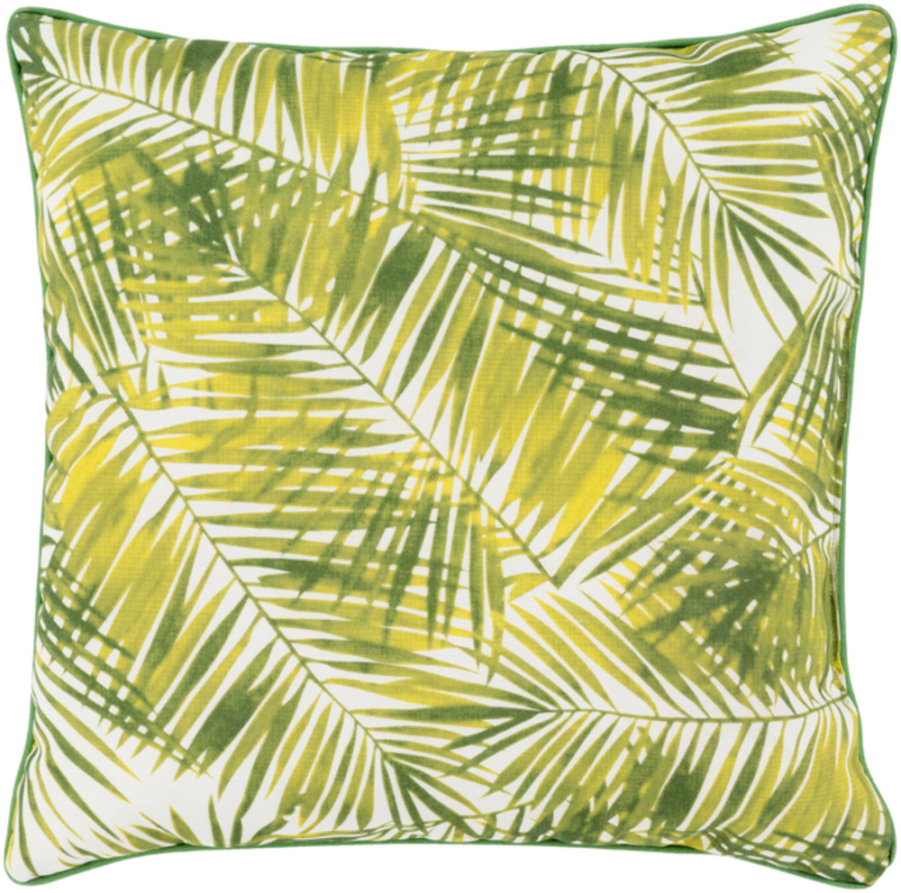 UL009-2020 Ulani Throw Pillow - Lime, Grass Green & Dark Green - 20 x 20 x 4 in.