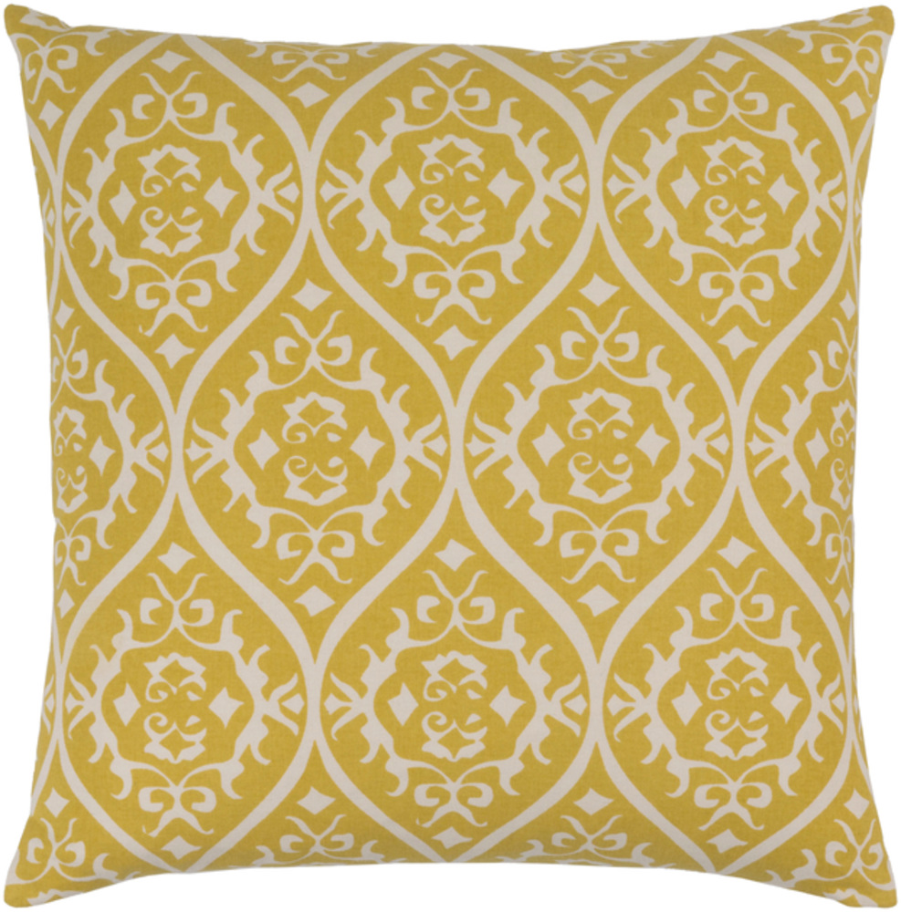 SMS004-1818D Somerset Throw Pillow - Lime & Ivory - 18 x 18 x 4 in.
