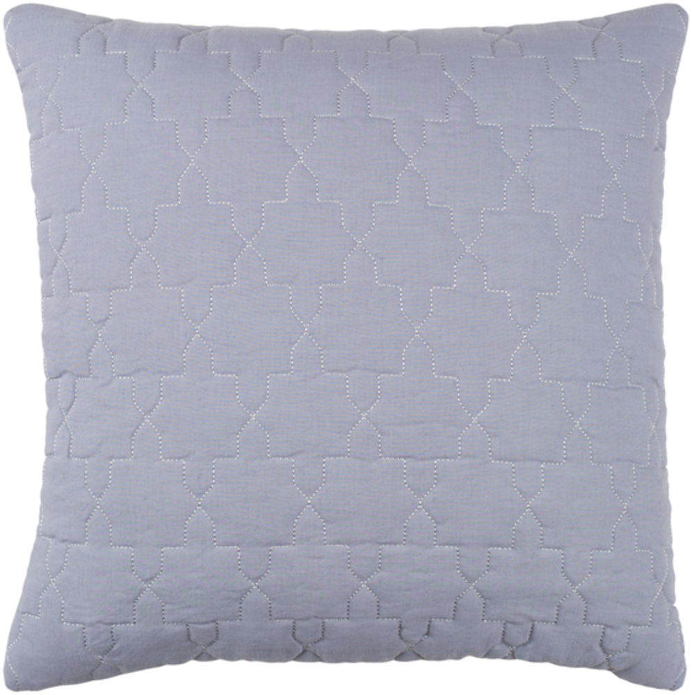 RD004-1818D Reda Throw Pillow - Medium Gray & Metallic - Silver - 18 x 18 x 4 in.