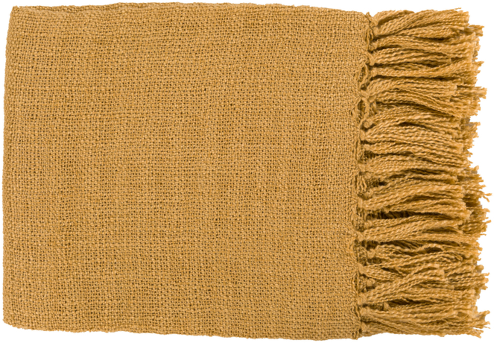 TID007-5951 Tilda Throw - Mustard - 59 x 51 in.