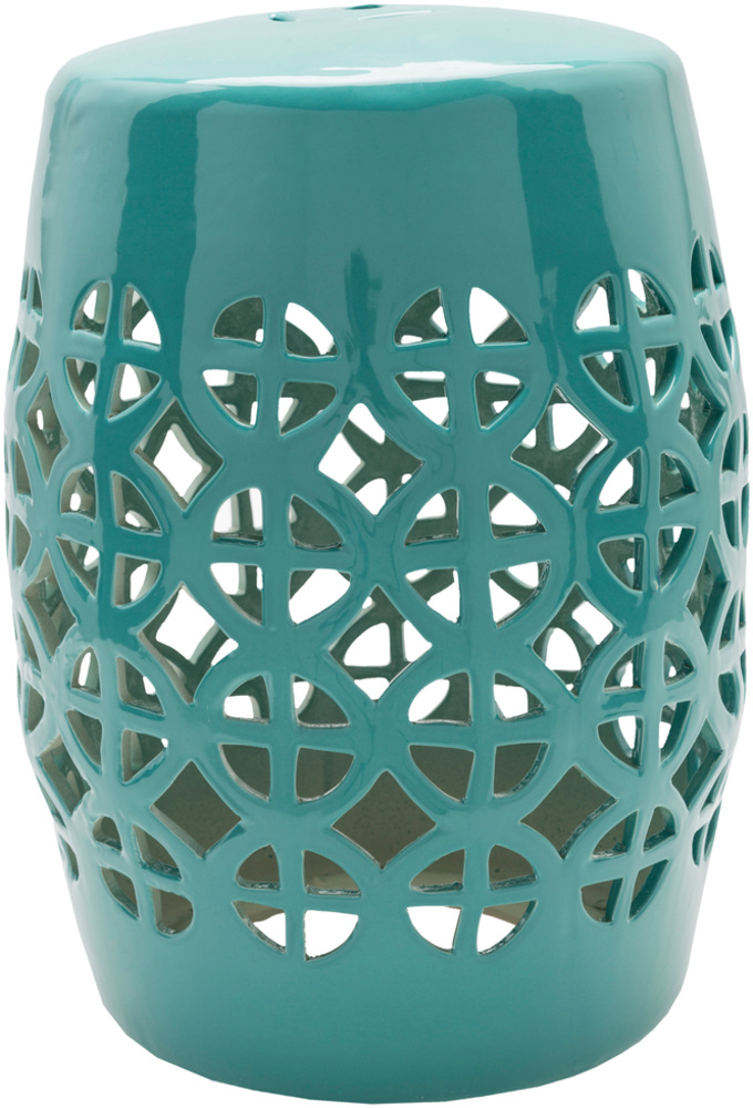 Livabliss by Surya Outdoor Ridgeway Emerald Ceramic Round End Table