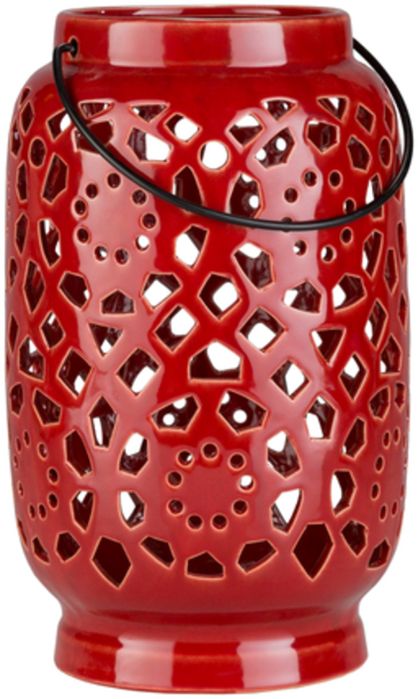 AVR927-L Avery Lantern - Terracotta - 6.5 x 6.5 x 11 in.