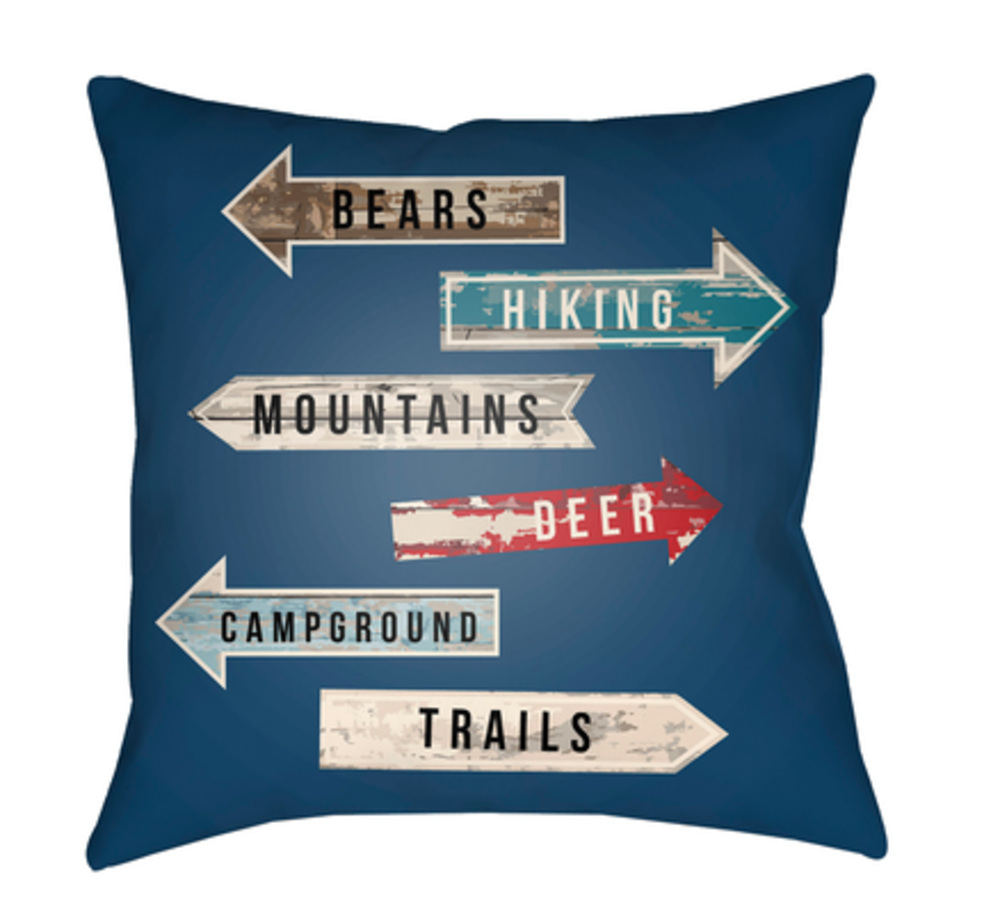 LGCB2065-2222  Lodge Cabin Compass Poly Filled Pillow - 22 x 22 in.
