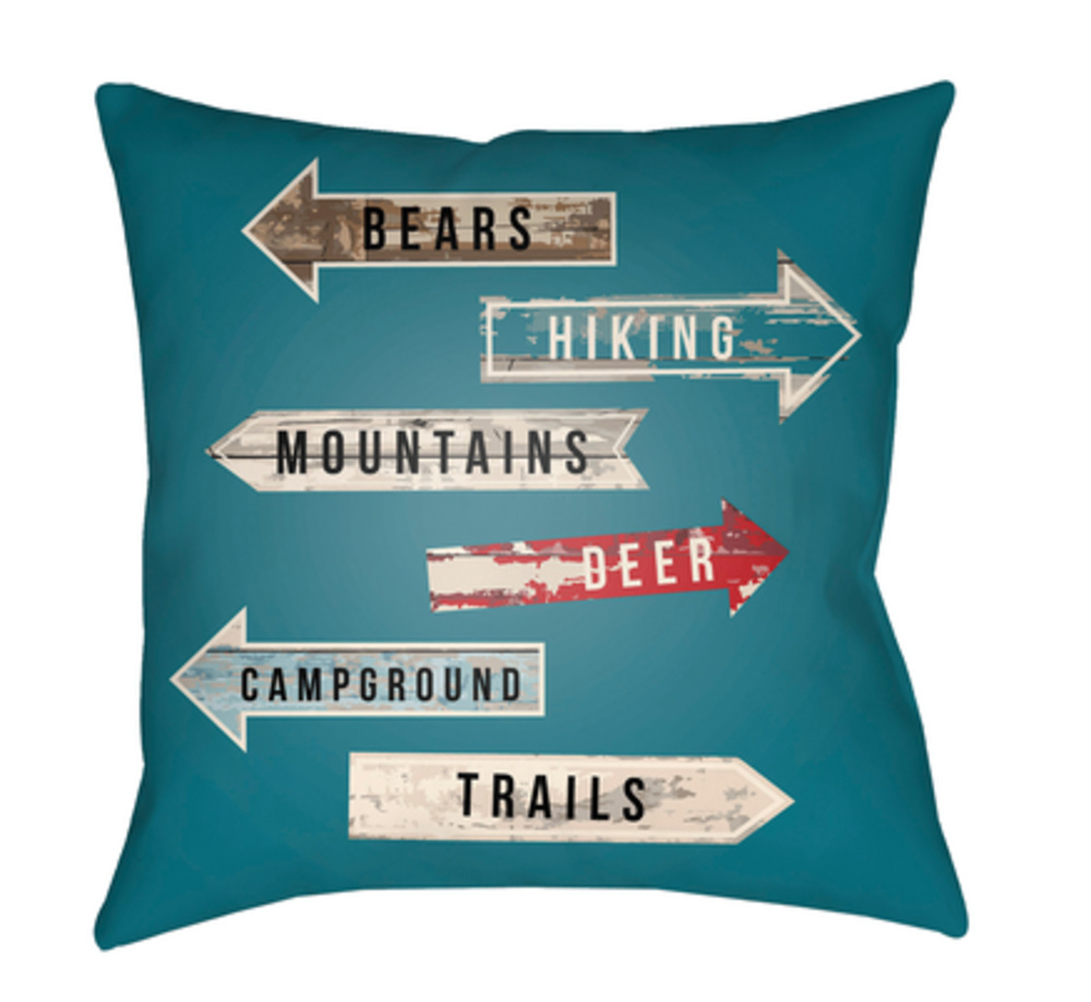 LGCB2066-1616  Lodge Cabin Compass Poly Filled Pillow - 16 x 16 in.