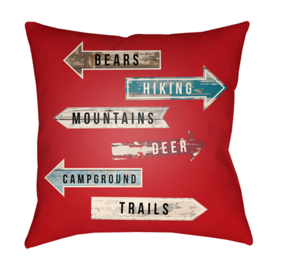 LGCB2069-2222  Lodge Cabin Compass Poly Filled Pillow - 22 x 22 in.