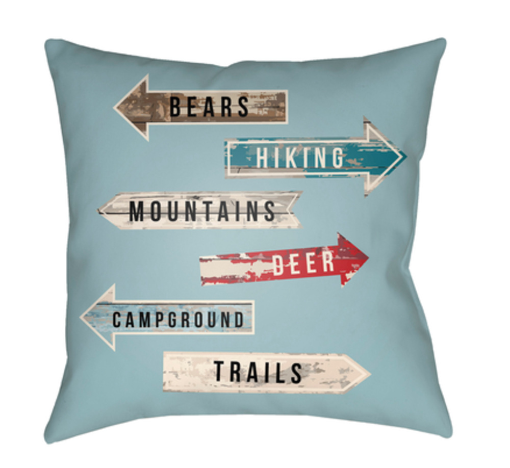 LGCB2070-2020  Lodge Cabin Compass Poly Filled Pillow - 20 x 20 in.
