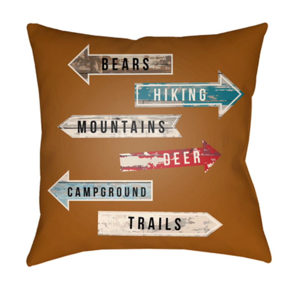 LGCB2071-2222  Lodge Cabin Compass Poly Filled Pillow - 22 x 22 in.