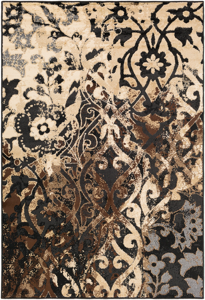 PAR1066-6796 Paramount 6 ft. 7 in. x 9 ft. 6 in. Machine Made Medallions & Damask Rectangle Area Rug, Multi Color