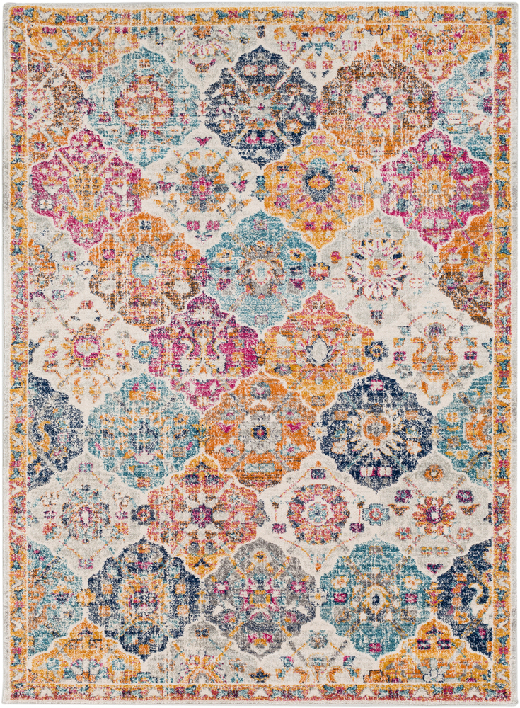 HAP1018-1014 10 ft. x 14 ft. Harput Rectangle Machine Made Updated Traditional Area Rug, Multi Color
