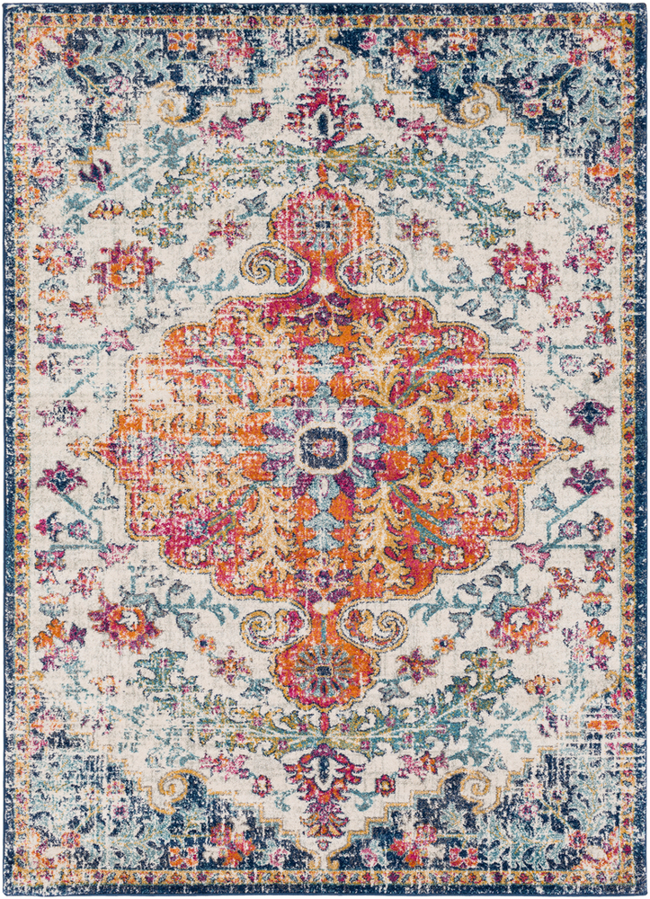 HAP1000-1014 10 ft. x 14 ft. Harput Rectangle Machine Made Updated Traditional Area Rug, Multi Color