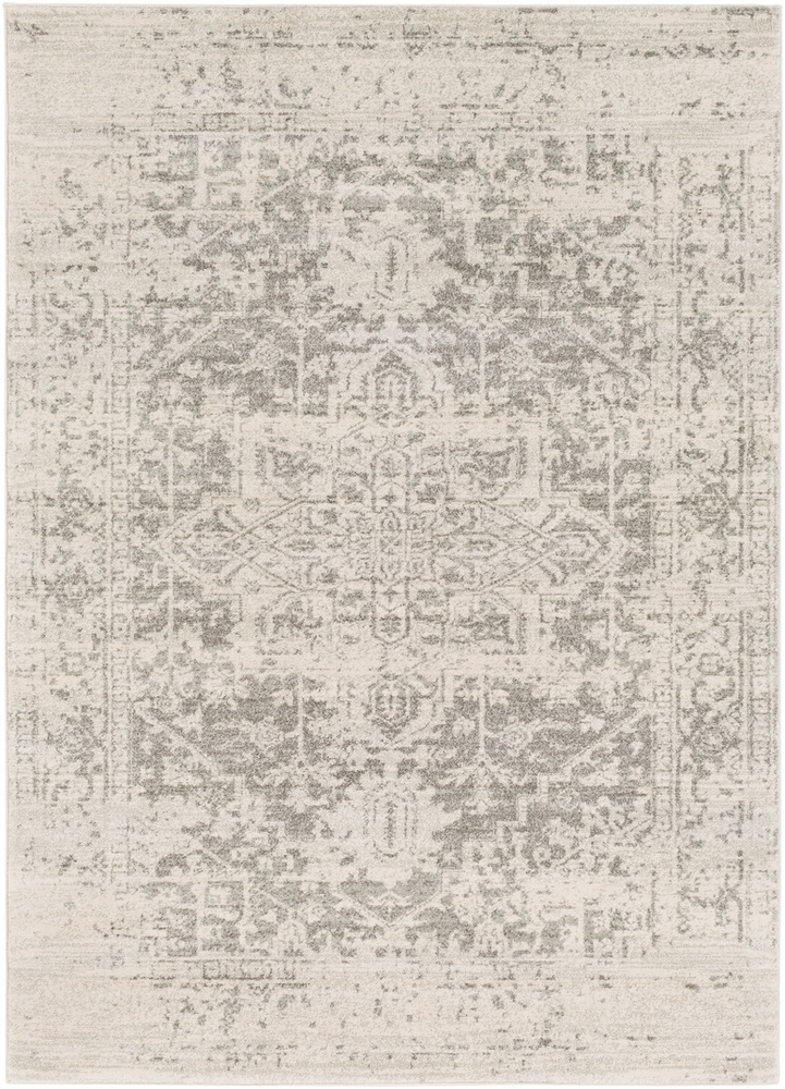 HAP1024-1014 10 ft. x 14 ft. Harput Rectangle Machine Made Updated Traditional Area Rug, Black, Light Gray & Beige