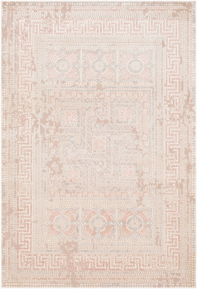 VNZ2303-23 2 ft. x 3 ft. Venzia Rectangle Machine Made Updated Traditional Area Rug, Camel, Beige & Light Gray
