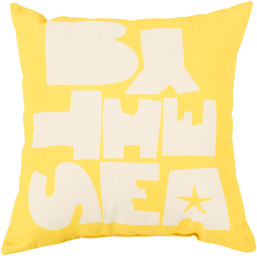 RG073-2626 Rain 26 x 26 x 5 in. Throw Pillow, Yellow - Large