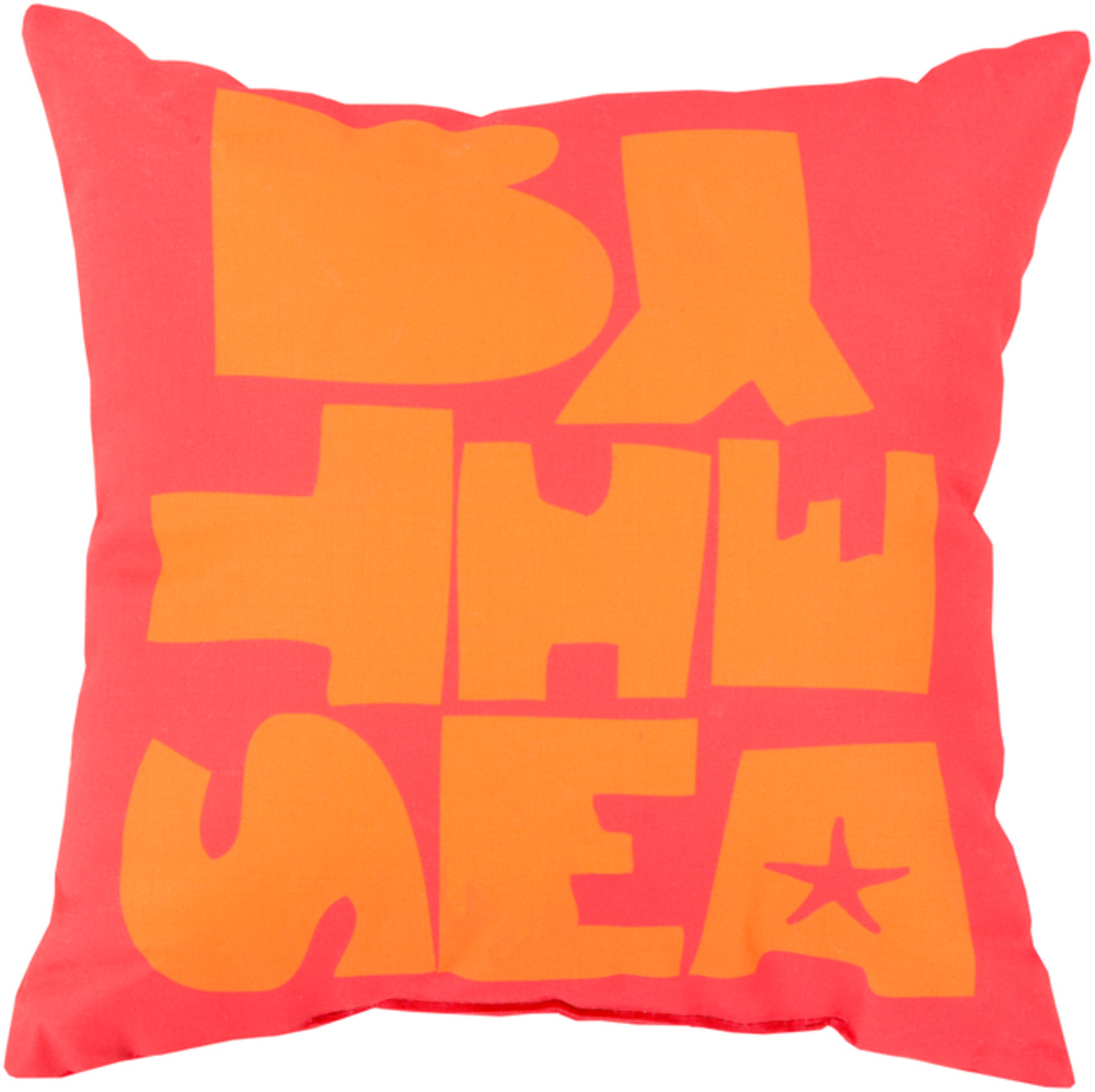 RG076-2626 Rain 26 x 26 x 5 in. Throw Pillow, Orange - Large