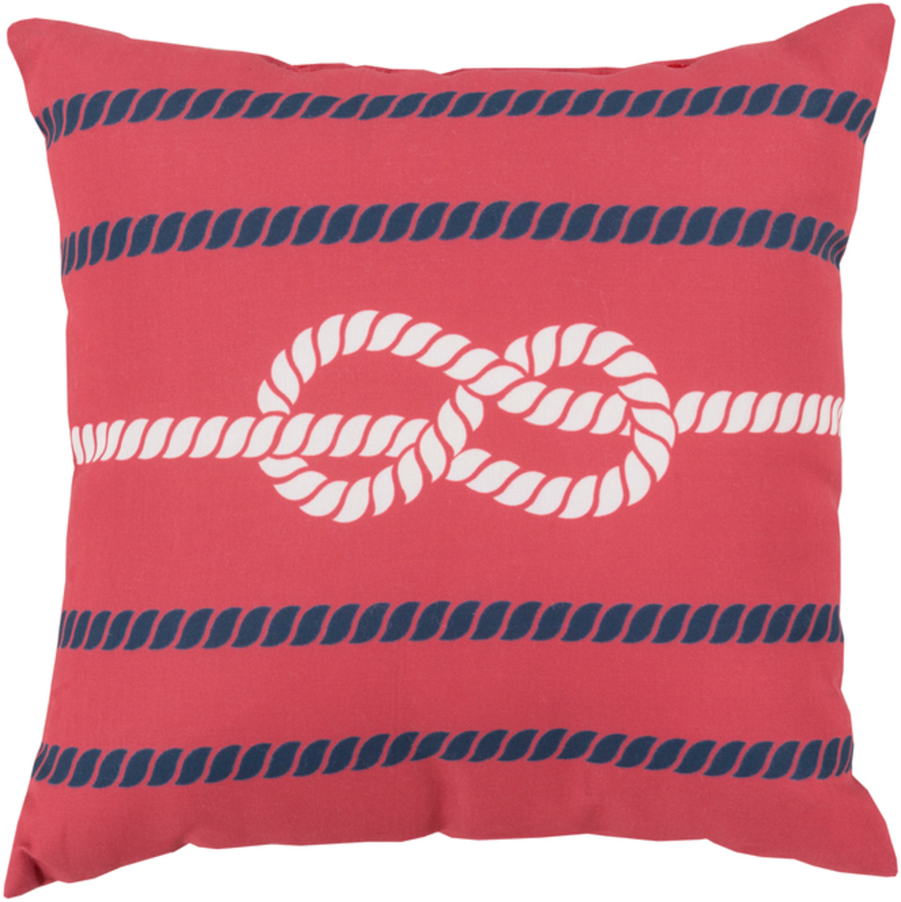 Rain 18 x 18 x 4 in. Throw Pillow, Red - Medium