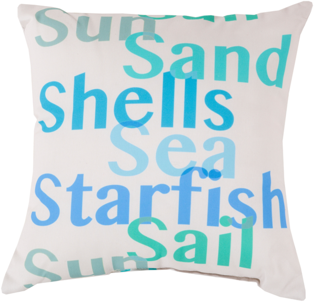RG089-2626 Rain 26 x 26 x 5 in. Throw Pillow, Blue - Large