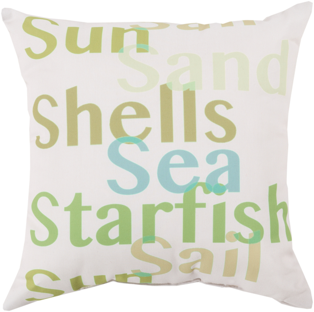 RG091-2020 Rain 20 x 20 x 4 in. Throw Pillow, Green - Medium