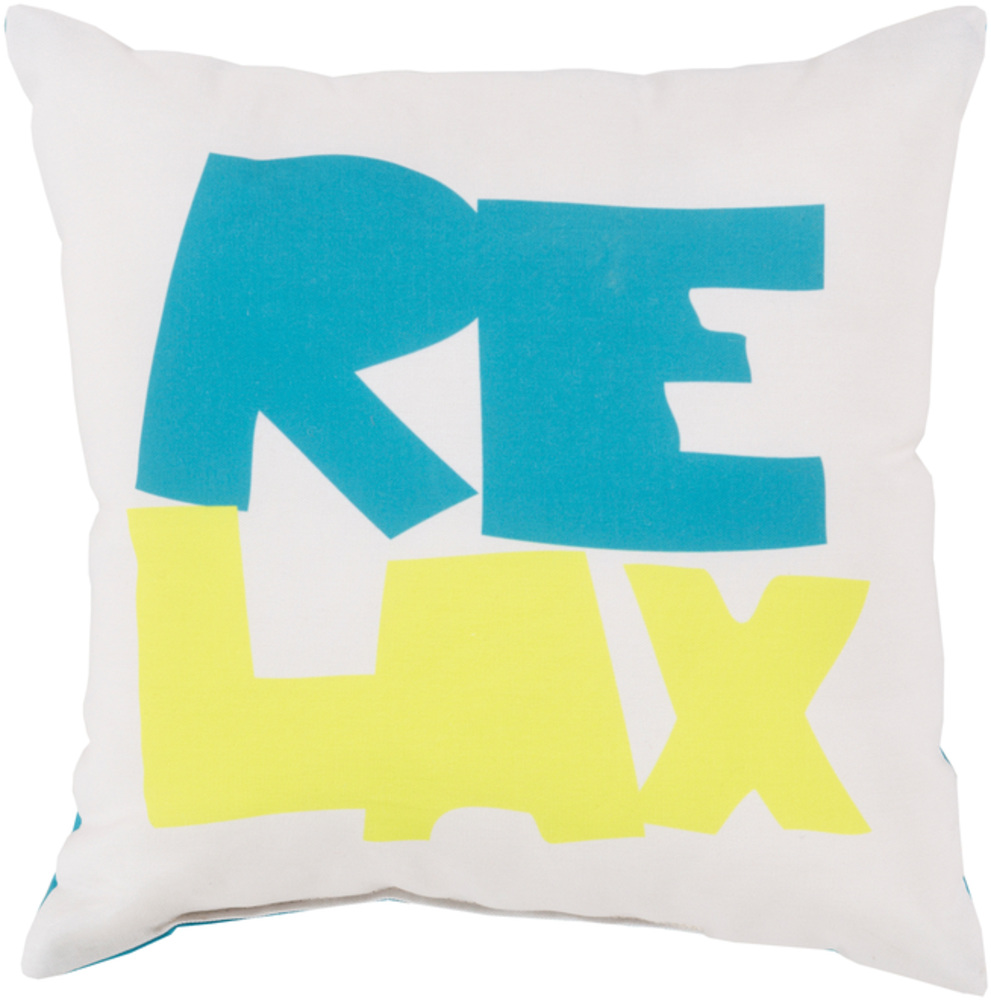 RG093-2020 Rain 20 x 20 x 4 in. Throw Pillow, Blue - Medium