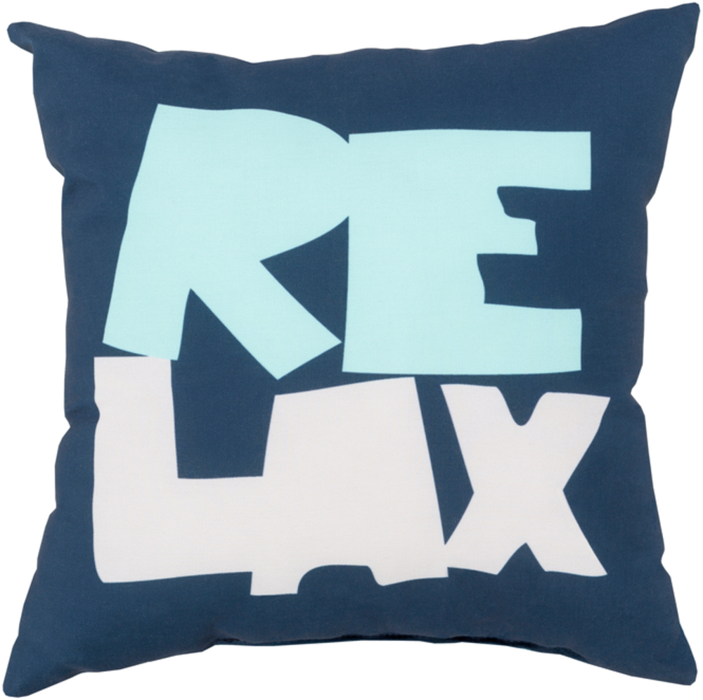 RG095-1818 Rain 18 x 18 x 4 in. Throw Pillow, Navy - Medium