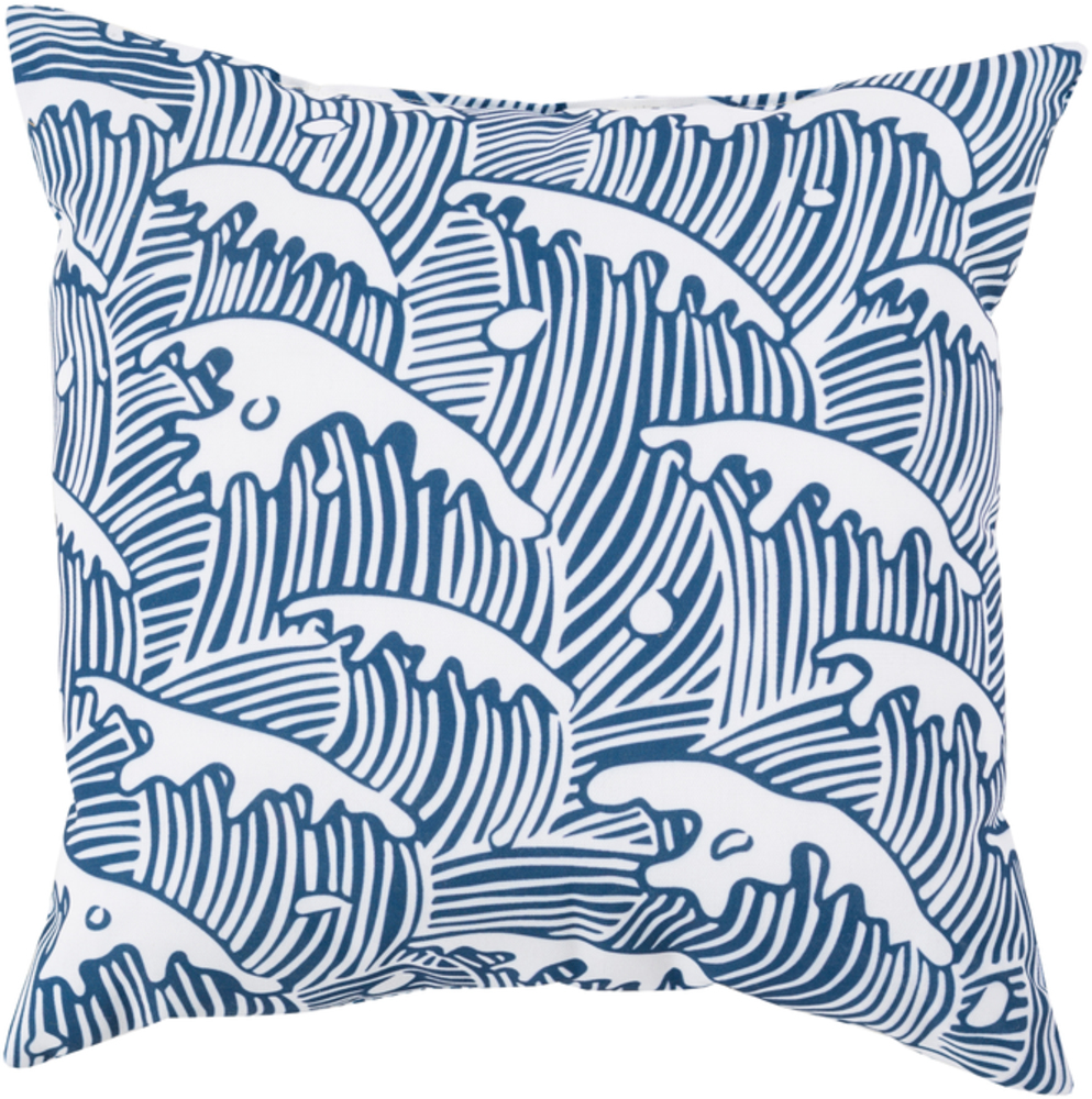 RG096-2626 Rain 26 x 26 x 5 in. Throw Pillow, Navy - Large