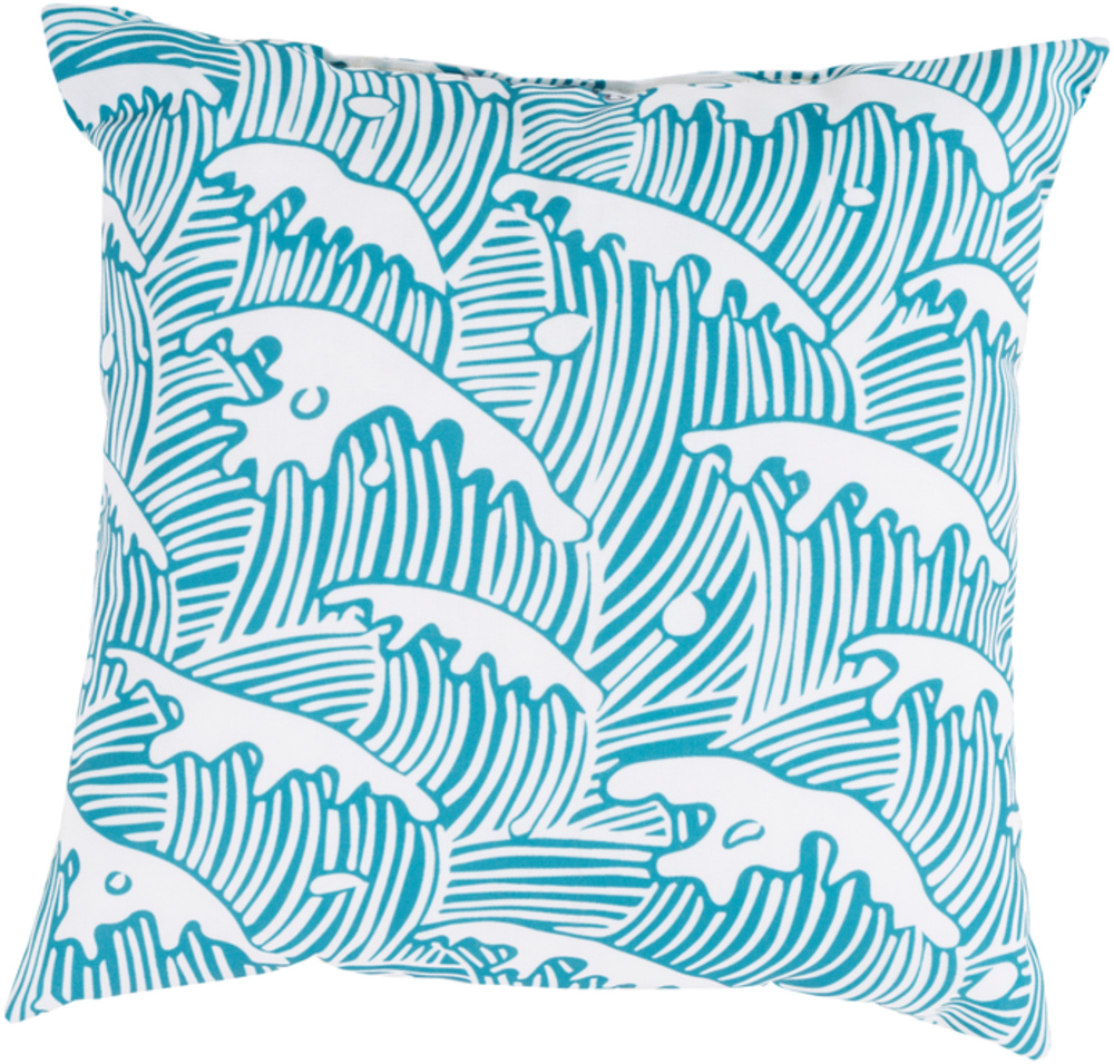RG098-1818 Rain 18 x 18 x 4 in. Throw Pillow, Blue - Medium