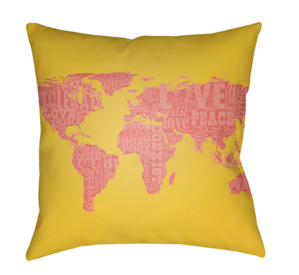 JT005-2020 Jetset 20 x 20 x 4 in. Throw Pillow, Pink - Medium