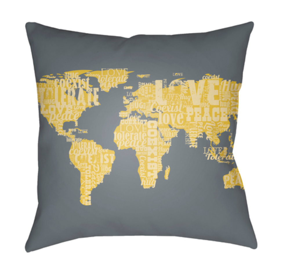 JT006-1818 Jetset 18 x 18 x 4 in. Throw Pillow, Blue - Medium