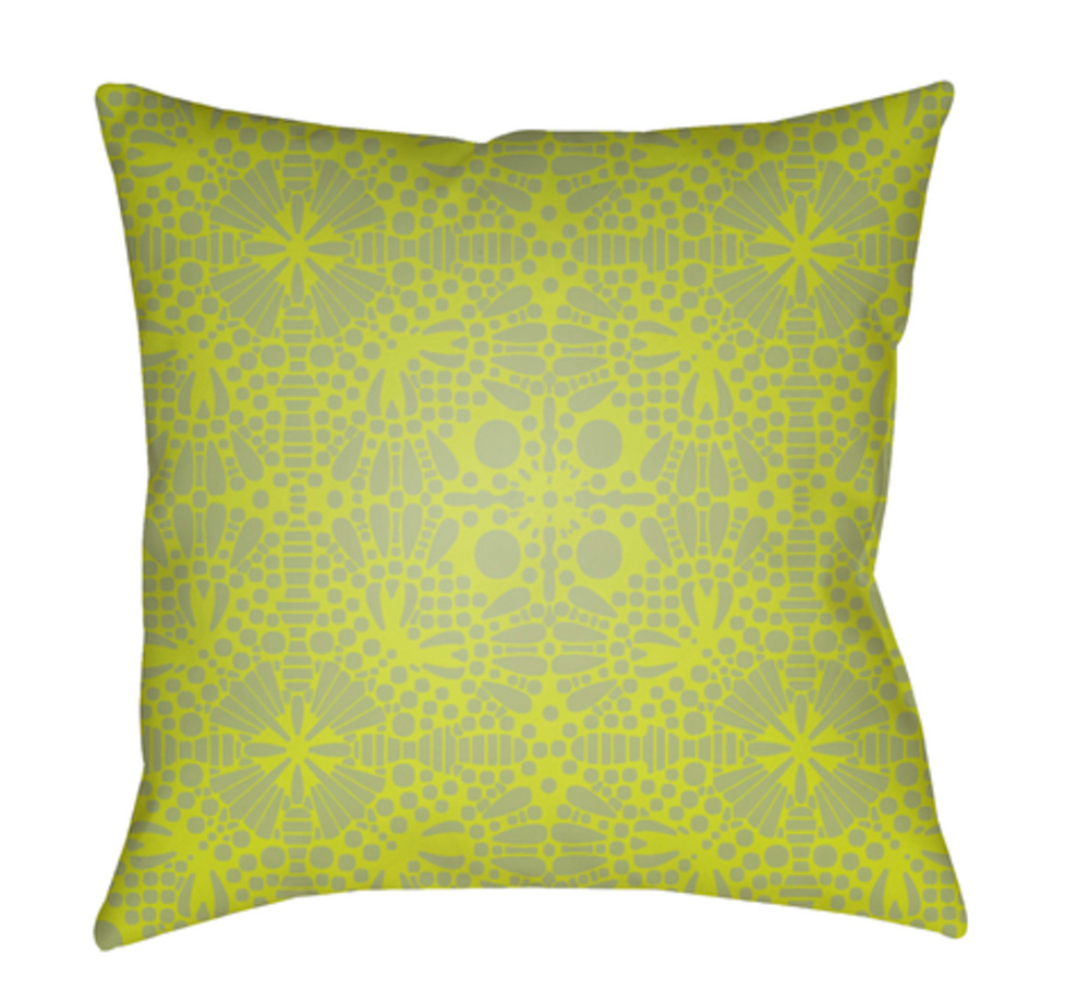 LC002-1818 Laser Cut 18 x 18 x 4 in. Throw Pillow, Green - Medium