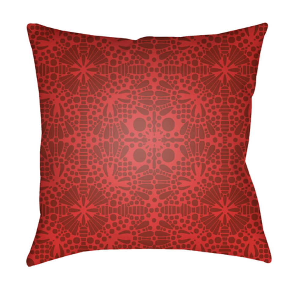 LC004-2020 Laser Cut 20 x 20 x 4 in. Throw Pillow, Red - Medium
