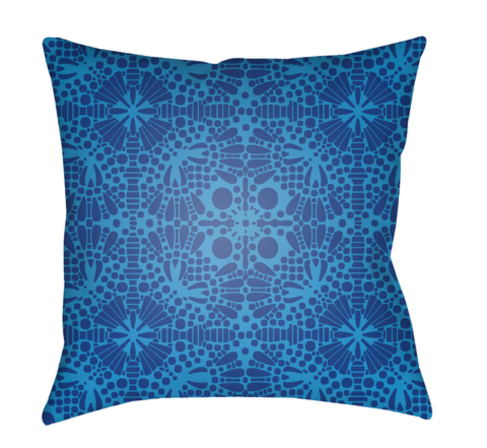 LC005-1818 Laser Cut 18 x 18 x 4 in. Throw Pillow, Blue - Medium