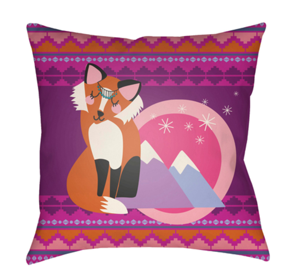LI001-2020 Littles 20 x 20 x 4 in. Throw Pillow, Purple - Medium