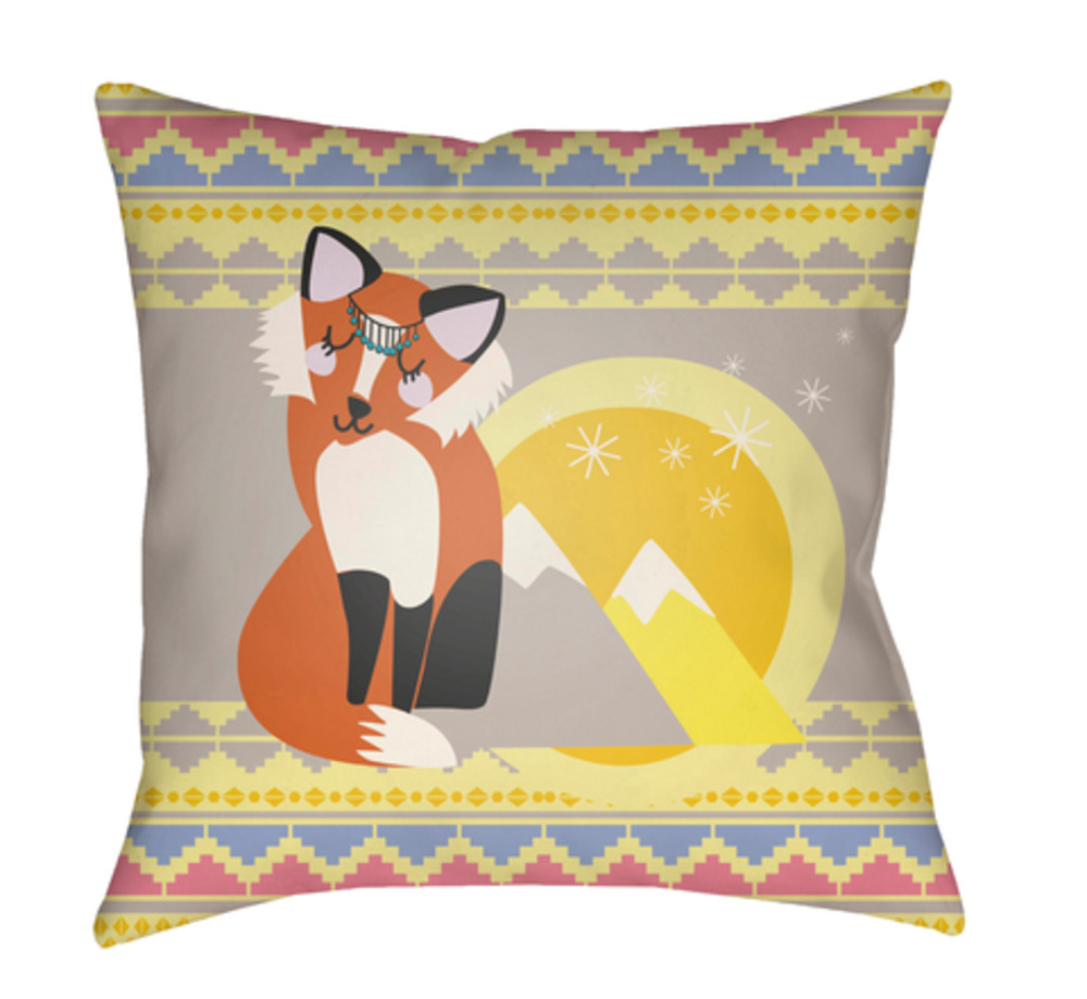 LI002-1818 Littles 18 x 18 x 4 in. Throw Pillow, Pink - Medium