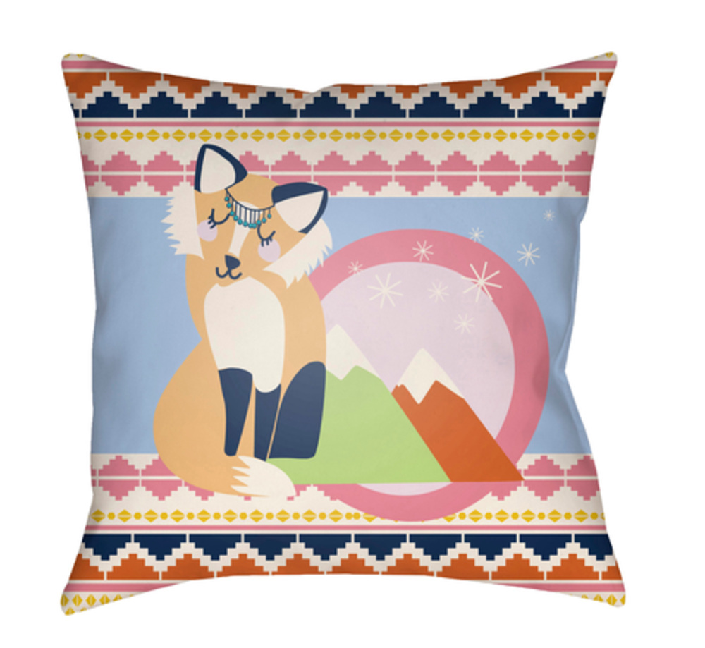 LI003-2020 Littles 20 x 20 x 4 in. Throw Pillow, Orange - Medium