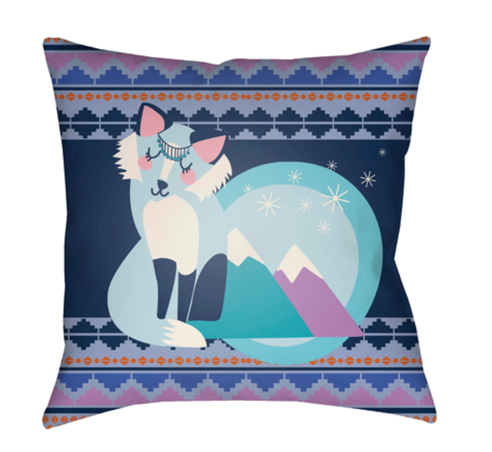 LI004-1818 Littles 18 x 18 x 4 in. Throw Pillow, Purple - Medium