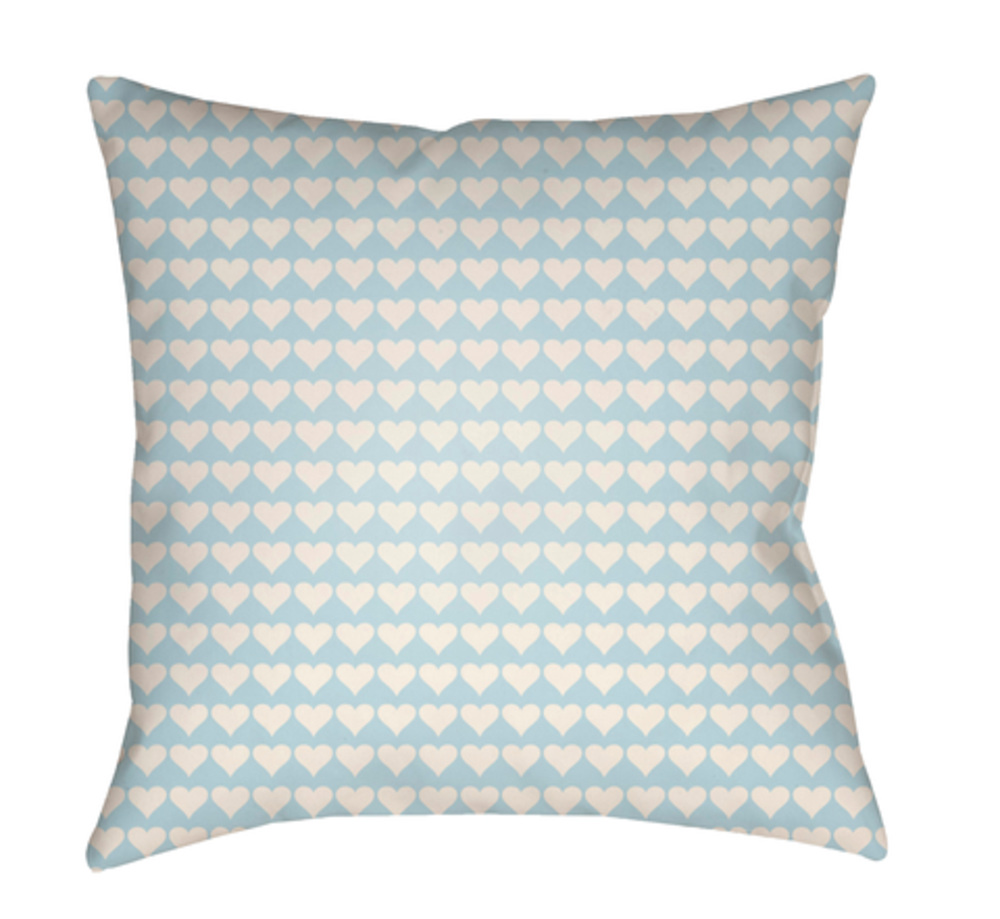 LI019-1818 Littles 18 x 18 x 4 in. Throw Pillow, White - Medium