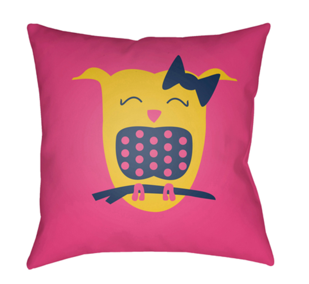 LI029-2020 Littles 20 x 20 x 4 in. Throw Pillow, Yellow - Medium