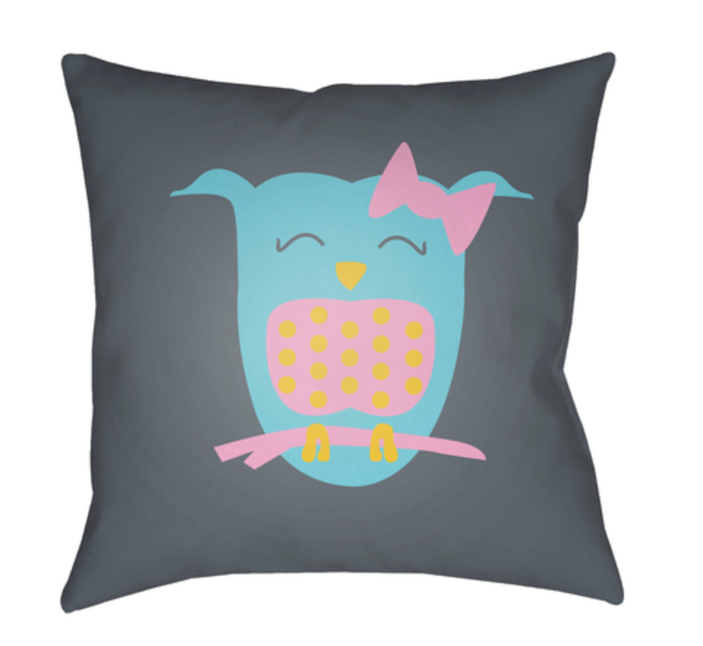 LI031-1818 Littles 18 x 18 x 4 in. Throw Pillow, Grey - Medium