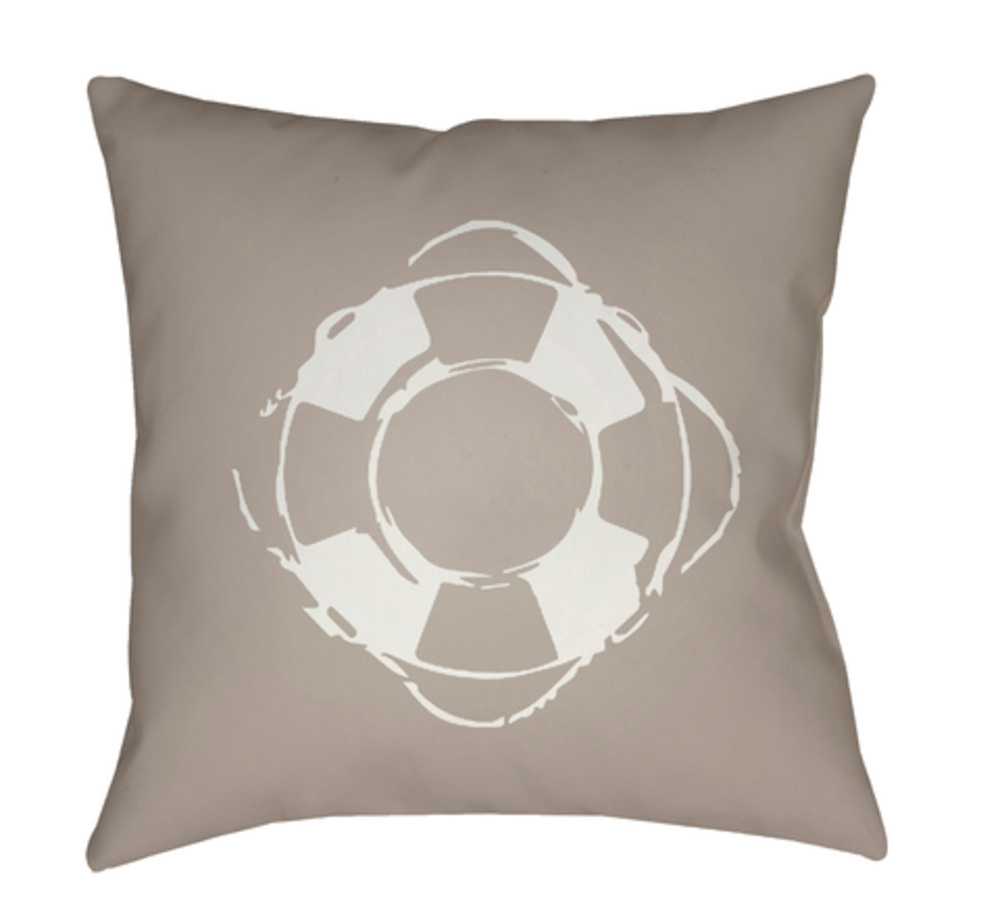 SOL044-1818 Nautical 18 x 18 x 4 in. Throw Pillow, Beige - Medium