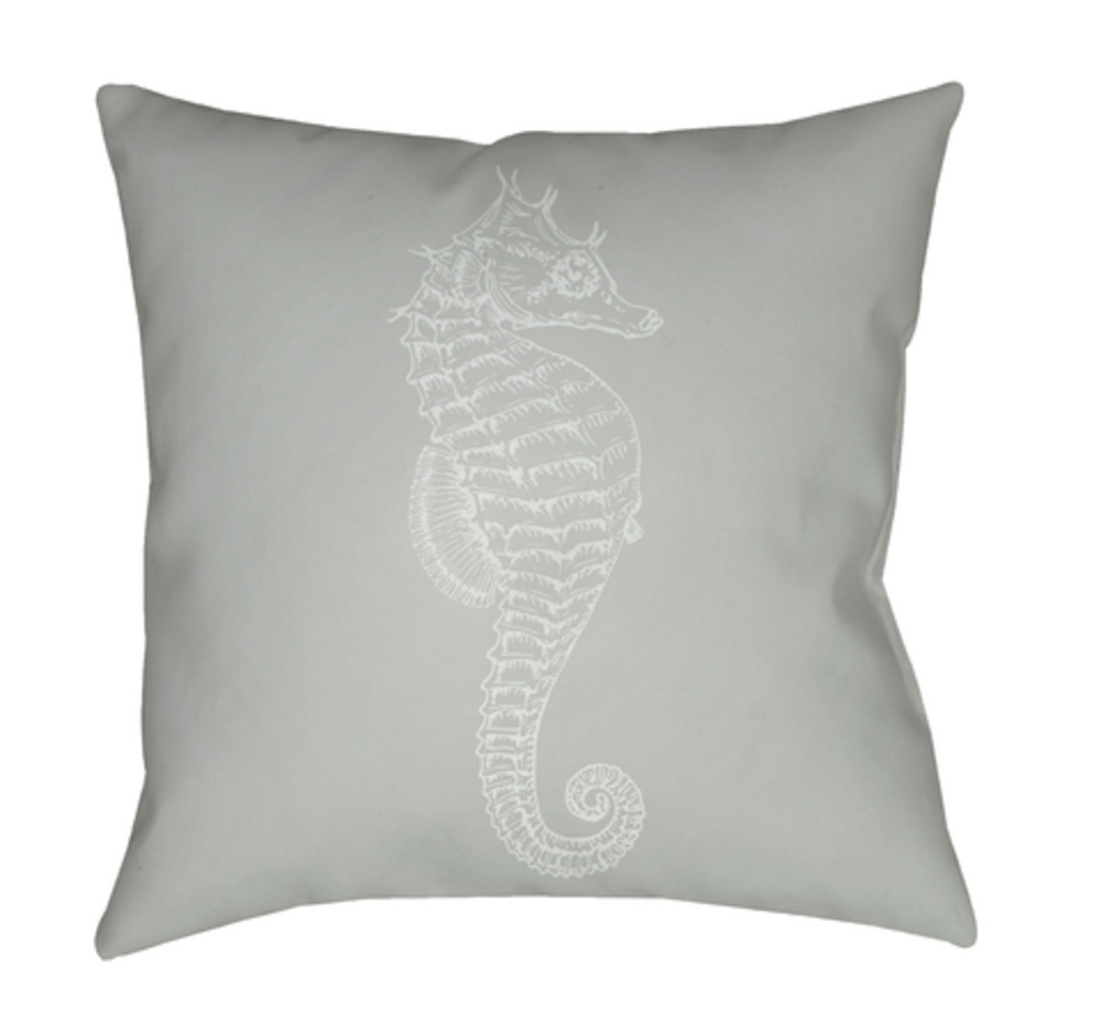 SOL059-2020 Seahorse 20 x 20 x 4 in. Throw Pillow, Green - Medium