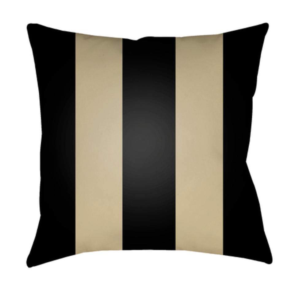 SOL066-1818 Edgartown 18 x 18 x 4 in. Throw Pillow, Black - Medium