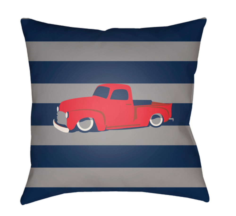 LI049-2020 Littles 20 x 20 x 4 in. Throw Pillow, Navy - Medium