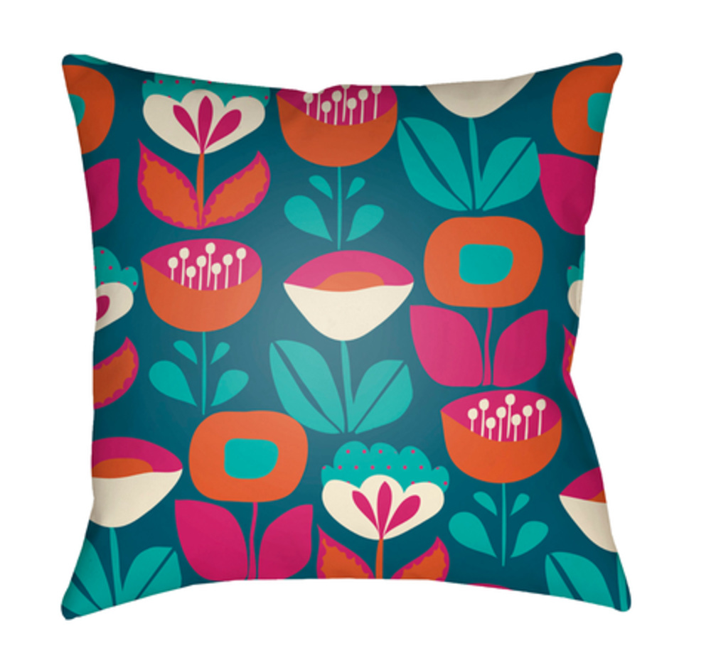 MD033-1818 Moderne 18 x 18 x 4 in. Throw Pillow, Orange - Medium
