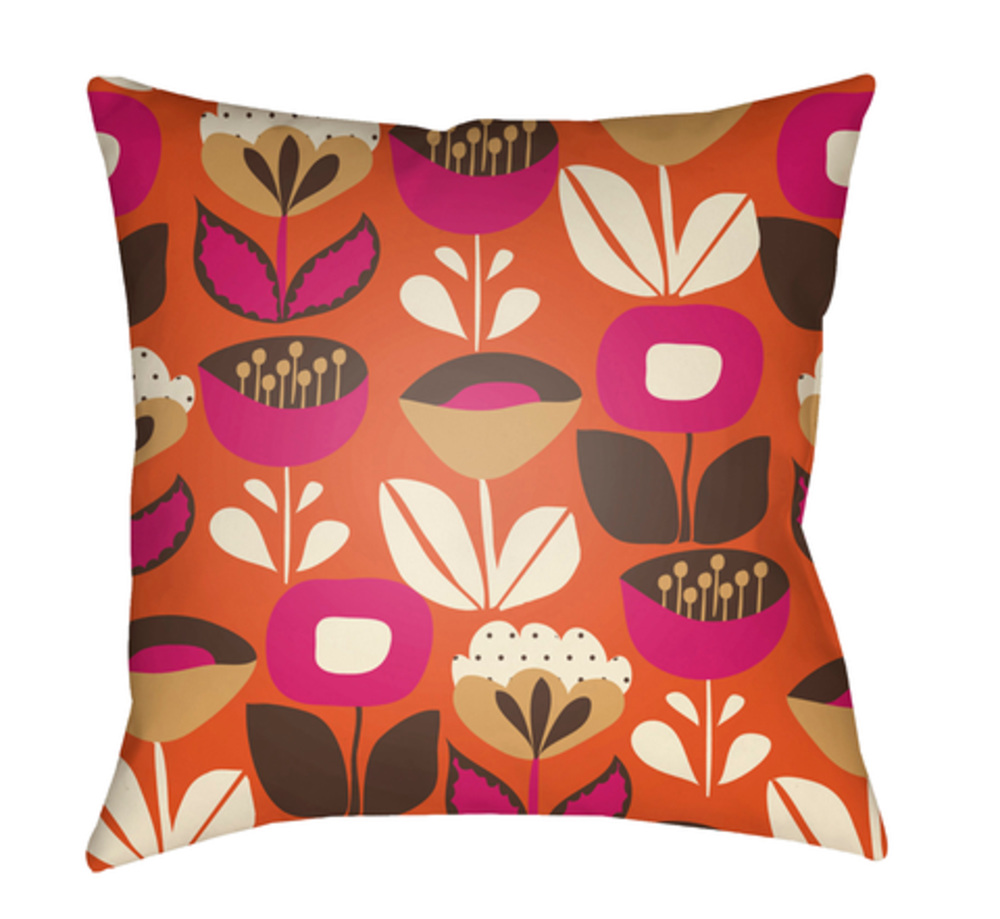 MD034-2020 Moderne 20 x 20 x 4 in. Throw Pillow, Orange - Medium