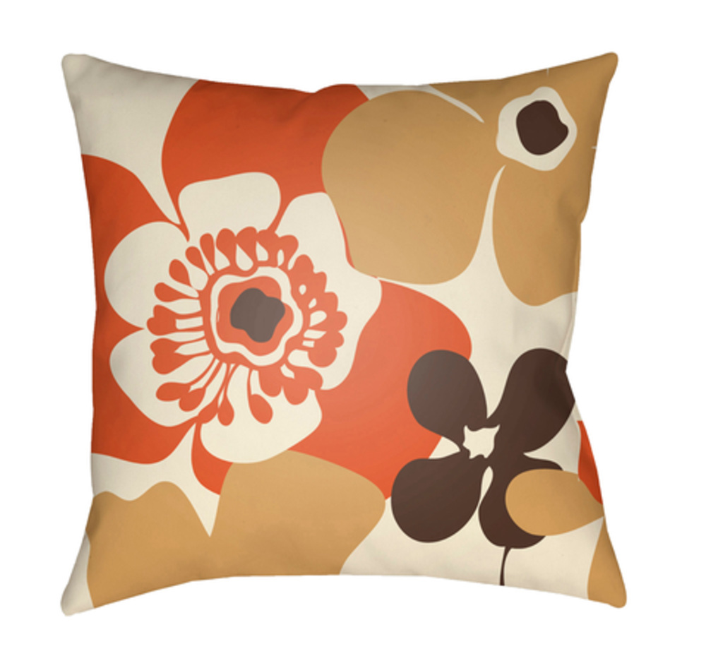 MD035-2020 Moderne 20 x 20 x 4 in. Throw Pillow, Orange - Medium